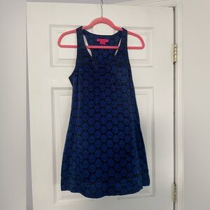 Rare Betsey Johnson blue and black tunic size 2